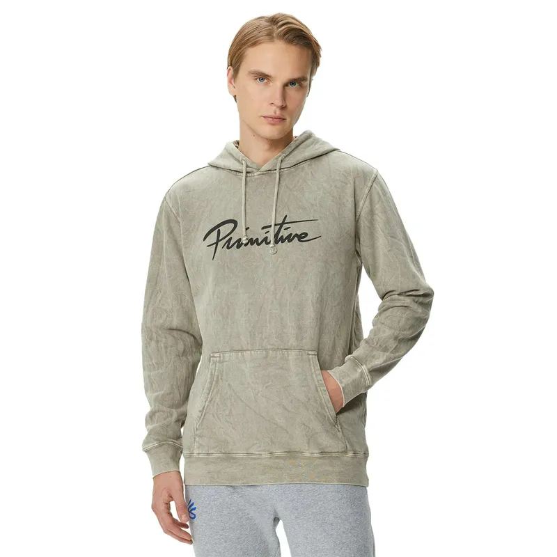 Толстовка Primitive Nuevo Acid Washed, серый, арт. PRPAPFA2314
