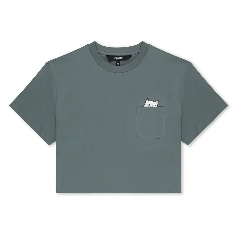 Футболка Ripndip Lord Nermal Cropped Baby Pocket, зеленый, арт. RNDFAL24W10