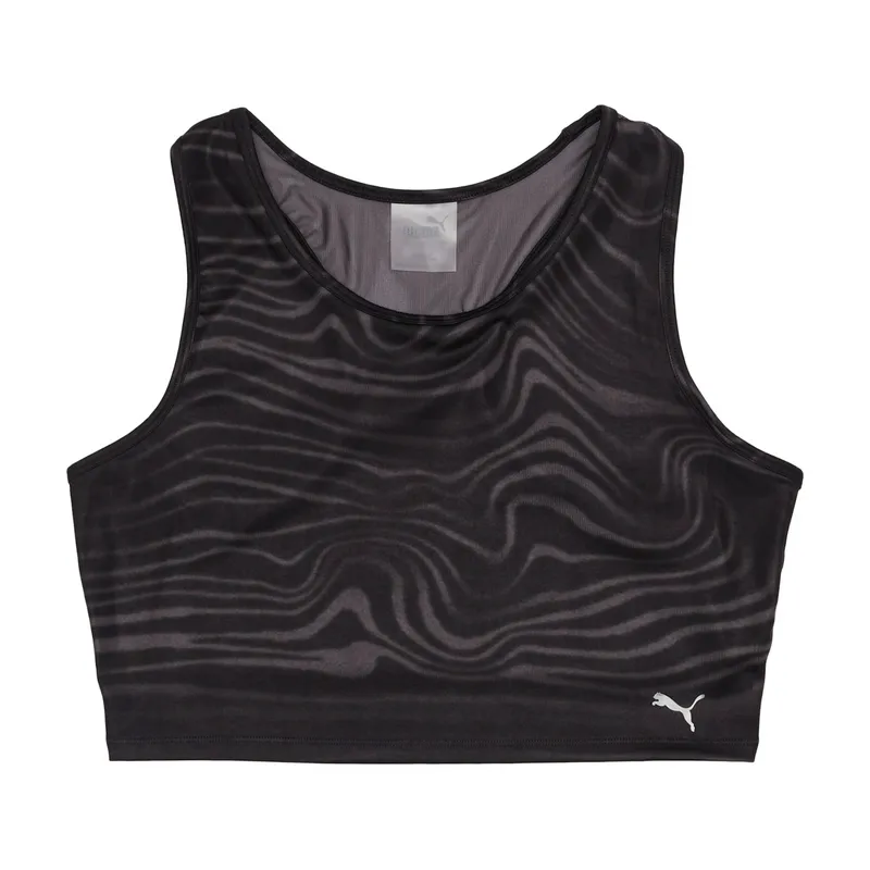 Топ Puma Studio Aop Crop Tank, черный, арт. PM521561
