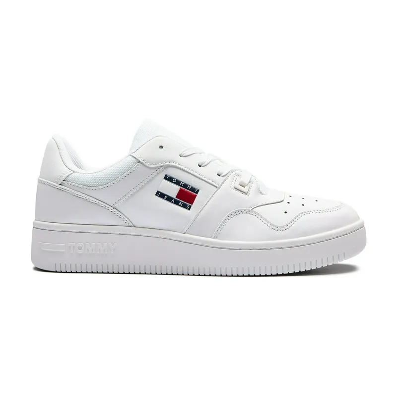 Кроссовки Tommy Jeans Retro Leather Basket, белый, арт. TMEM0EM00955