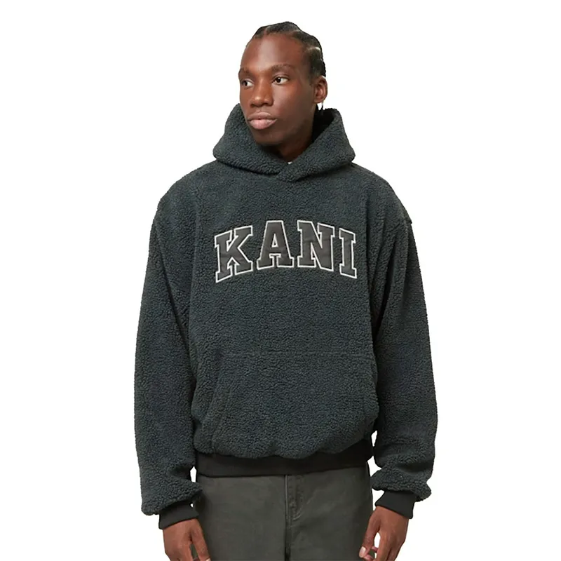 Толстовка Karl Kani Serif Teddy, серый, арт. KKKM2430191
