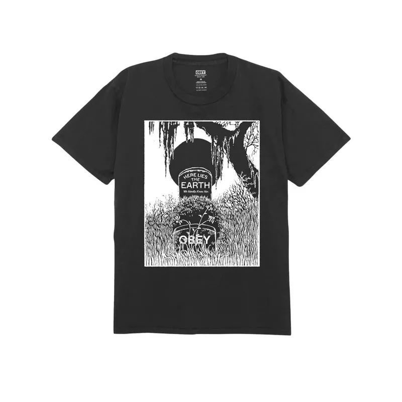 Футболка OBEY Here Lies The Earth, черный, арт. OB163813742