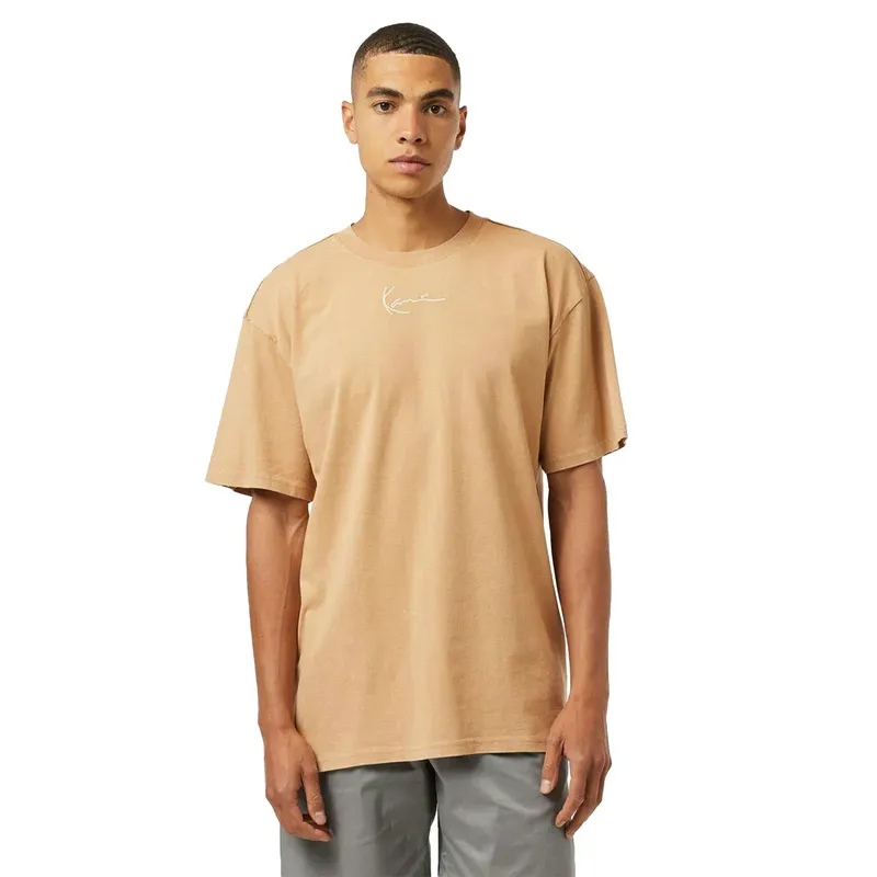 Футболка Karl Kani Small Signature Distressed Heavy Jersey, коричневый, арт. KKKM2410212