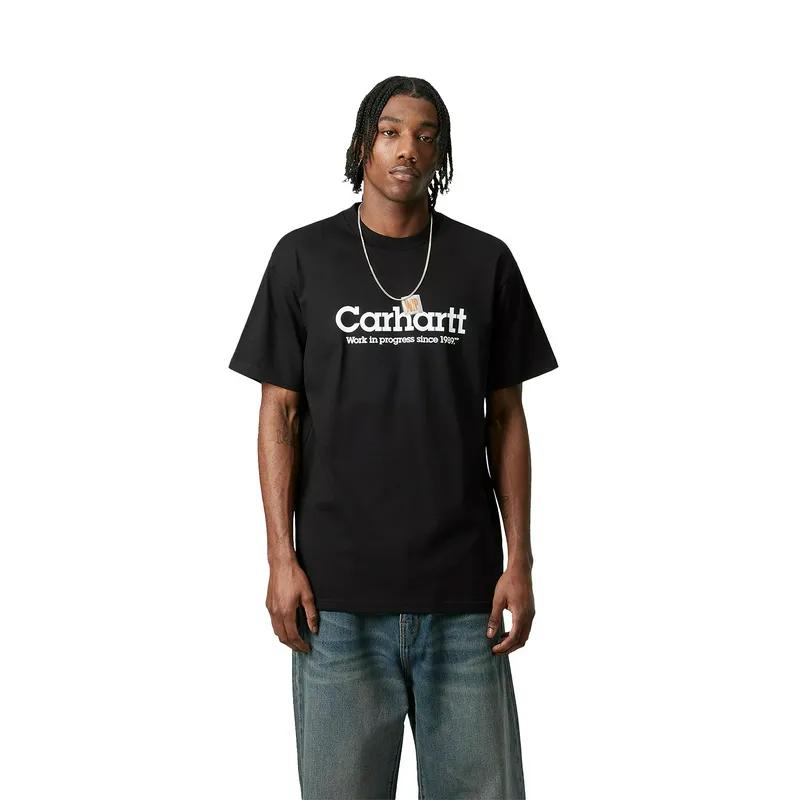 Футболка Carhartt WIP S/S Label Script, черный, арт. CTI034421