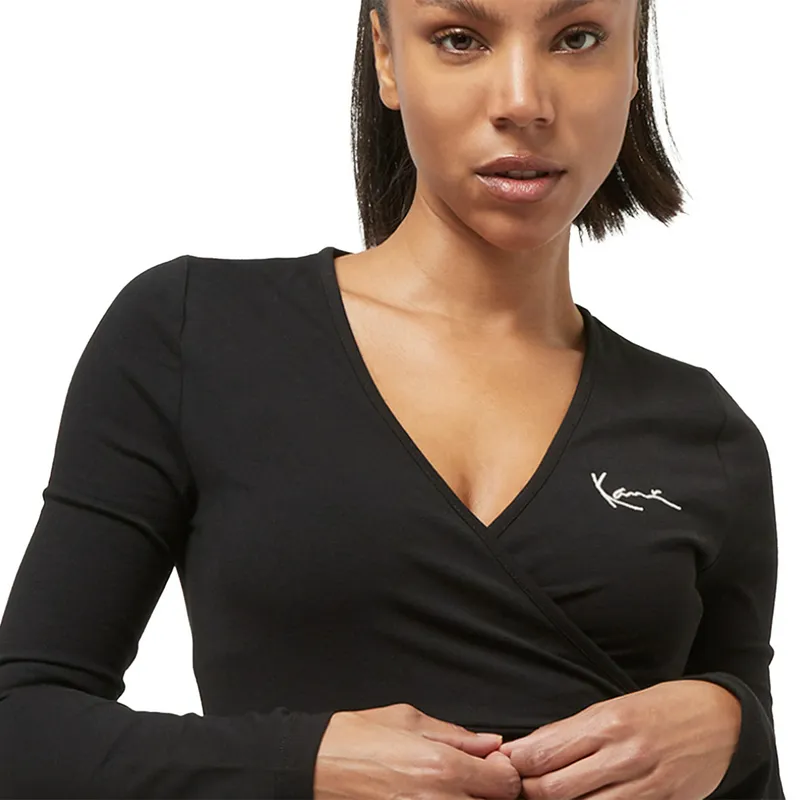 Топ Karl Kani Chest Signature Essential, черный, арт. KKKWLS01100101