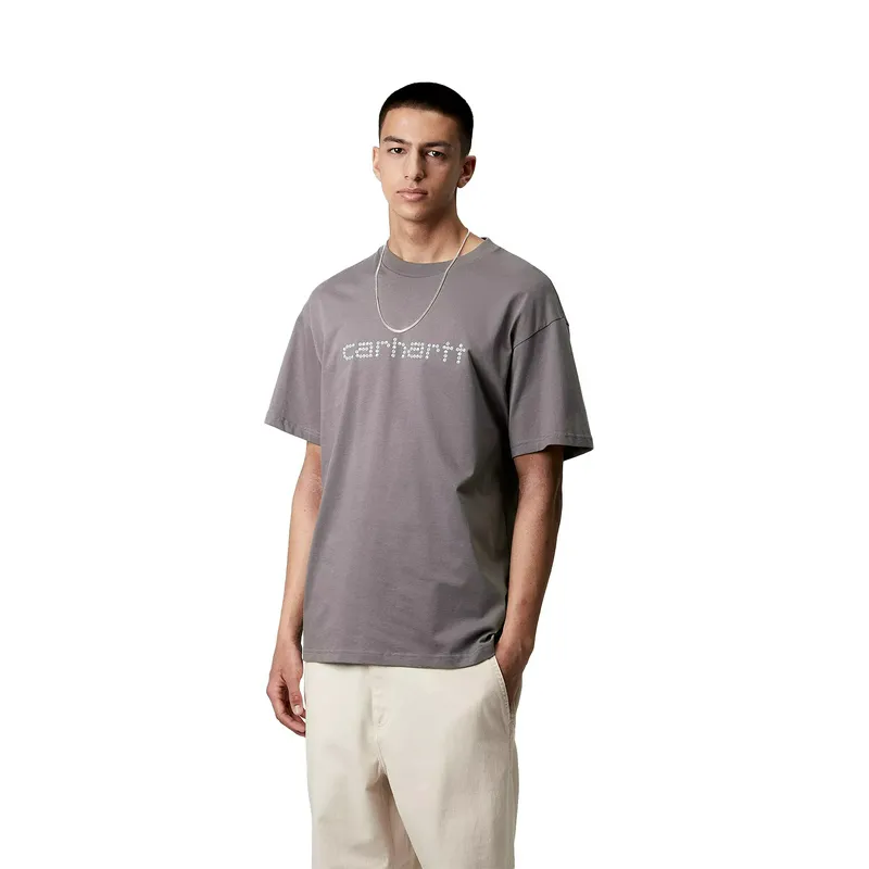 Футболка Carhartt WIP S/S Rivet Script, серый, арт. CTI034396