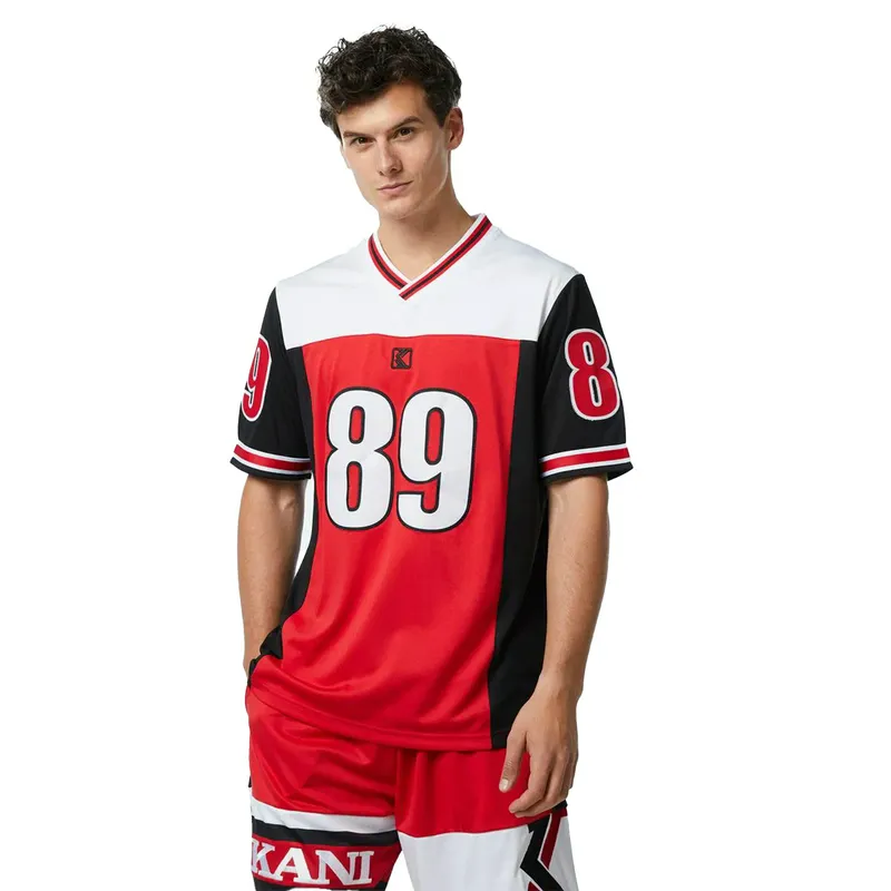 Футболка Karl Kani OG Block Jersey, красный, арт. KKKU2410021