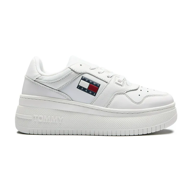 Кроссовки Tommy Jeans Retro Leather Basket, белый, арт. TMEN0EN02086