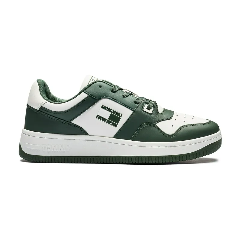 Кроссовки Tommy Jeans Flag Leather, зеленый, арт. TMEM0EM01216
