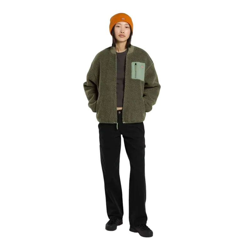 Бомбер Dickies Central Sherpa, зеленый, арт. DK0A88BN
