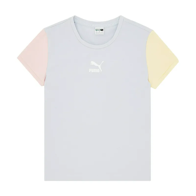 Футболка Puma Classics Block Fitted Tee, голубой, арт. PM534606