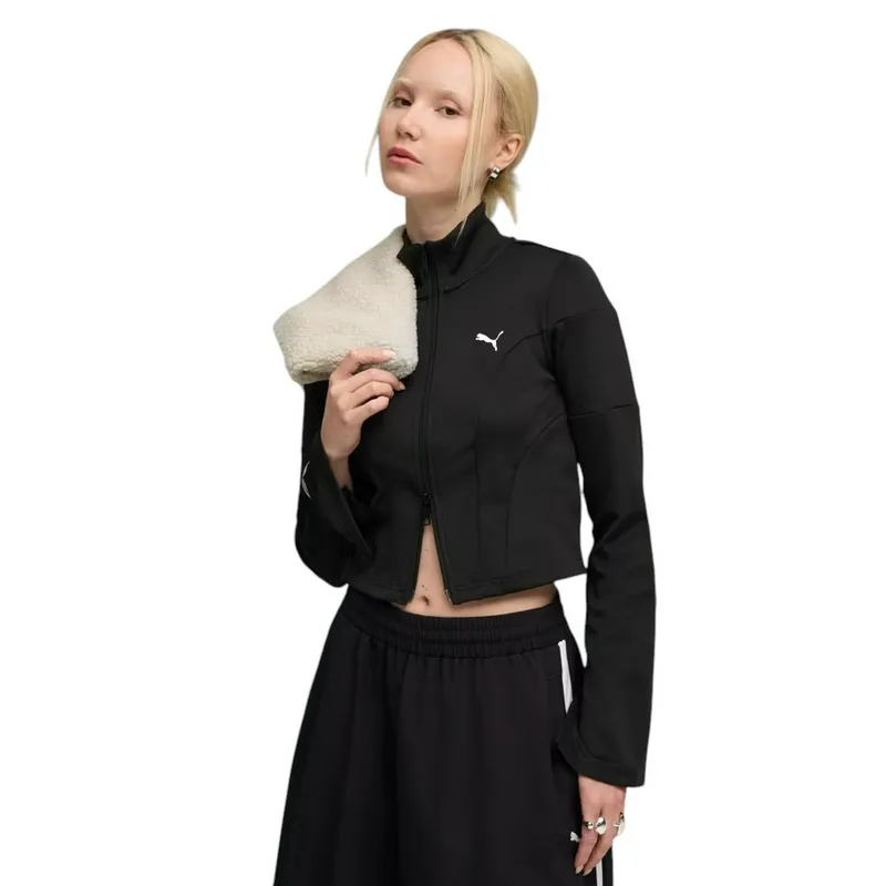 Толстовка Puma DARE TO Slim Cropped Track Jacket, черный, арт. PM632146
