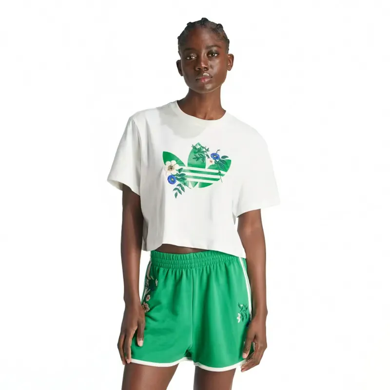 Футболка Adidas Floral Crop Tee, белый, арт. ADIS3870