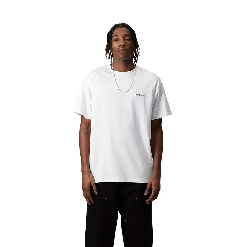 Футболка Carhartt WIP S/S Script Embroidery, белый, арт. CTI030435