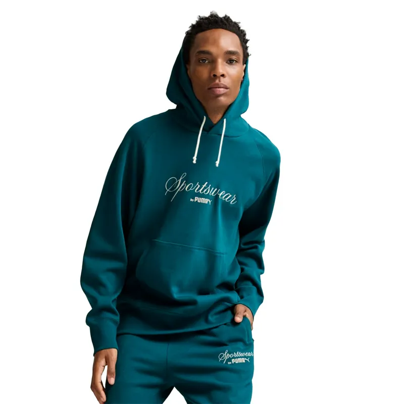 Толстовка Puma Classics+ Relaxed Hoodie, зеленый, арт. PM626722