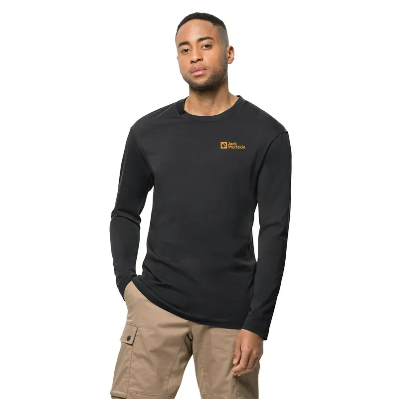 Лонгслив Jack Wolfskin Essential, черный, арт. JW1808821