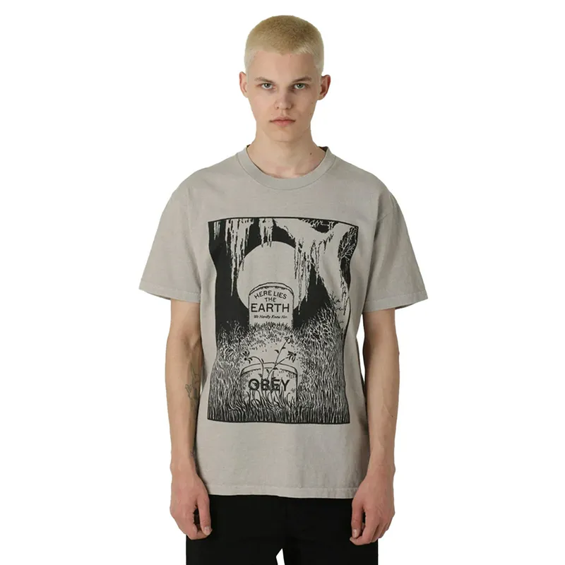 Футболка Obey Here Lies The Earth, серый, арт. OB163813742