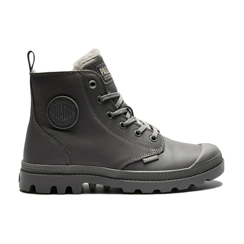 Ботинки Palladium Pampa Hi Zip LTH, серый, арт. PL97223