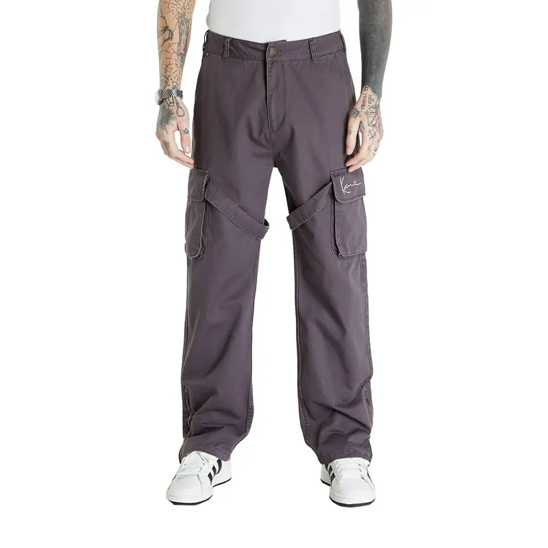 Брюки карго Karl Kani Small Signature Washed, серый, арт. KKKM2410192