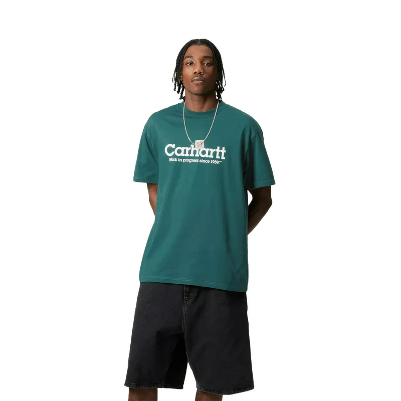 Футболка Carhartt WIP S/S Label Script, зеленый, арт. CTI034421