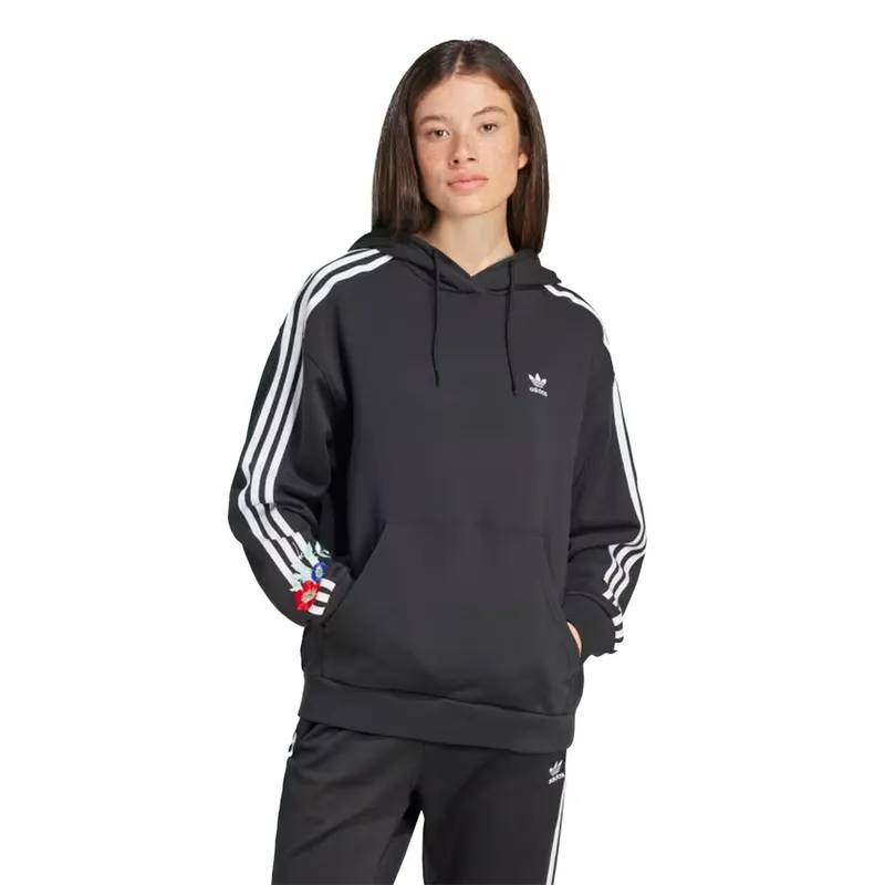 Толстовка Adidas Floral Hoodie, черный, арт. ADIU2515