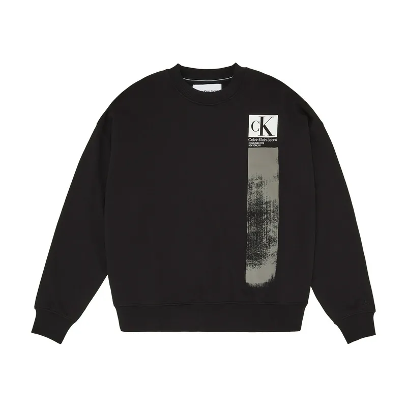 Толстовка Calvin Klein Brushstroke Crew, черный, арт. CKJ30J323416
