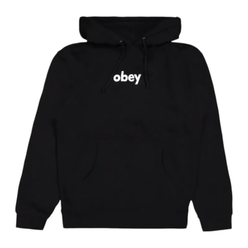 Толстовка Obey Lower Case 2, черный, арт. OB212323411