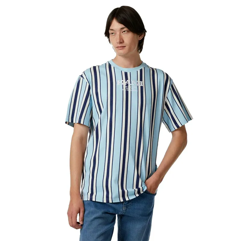 Футболка Karl Kani Retro Striped Tee, голубой, арт. KKKM2410342