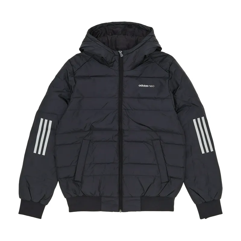 Куртка Adidas пуховая с тремя полосками, черный, арт. ADNH45283