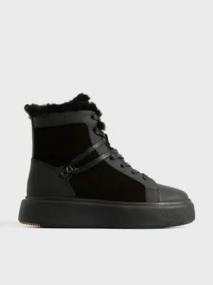 Ботинки Tendance из натуральной кожи и нубука, черный, арт. HC2208-15