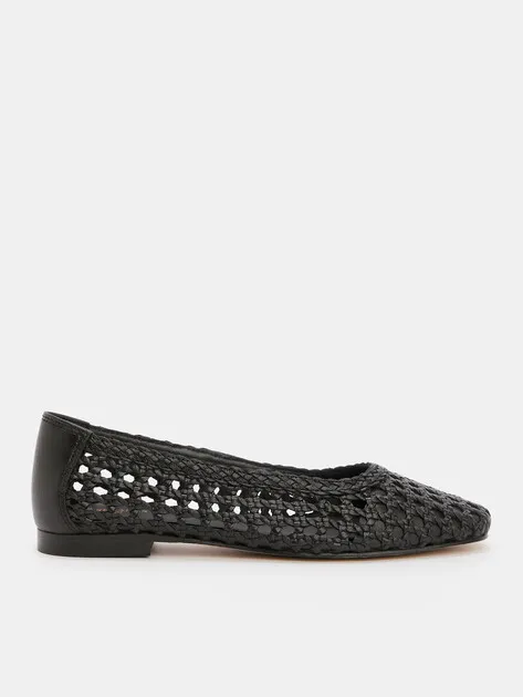Балетки Tendance из натуральной кожи, черный, арт. 130711