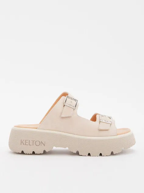 Сабо Kelton из натуральной замши, розовый, арт. 130977