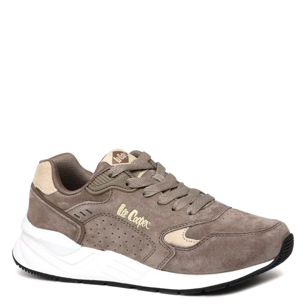 Кроссовки Lee Cooper из натуральной замши, коричневый, арт. 131864