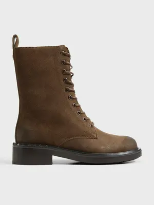 Ботинки Tendance из натуральной замши, коричневый, арт. 138818