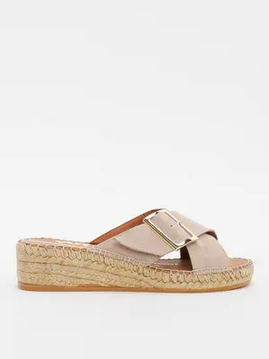 Сабо La Maison De L'espadrille из натуральной замши, серый, арт. RV984-7