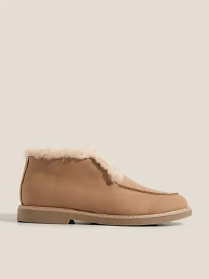 Лоферы Tendance из натурального нубука, бежевый, арт. 66082