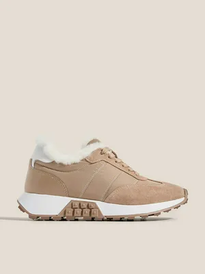 Кроссовки Tendance из натуральной замши, бежевый, арт. 66190