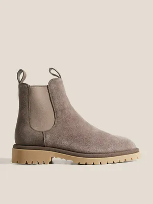 Ботинки Tendance из натуральной замши, коричневый, арт. 66374