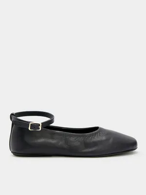 Балетки Tendance из натуральной кожи, синий, арт. 66499