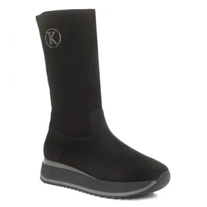 Полусапоги Kelton из натуральной замши, черный, арт. 66908