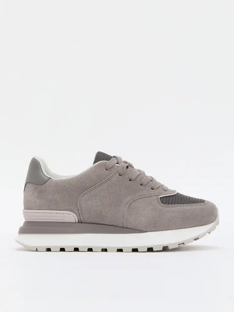 Кроссовки Tendance из натуральной замши, серый, арт. 68045