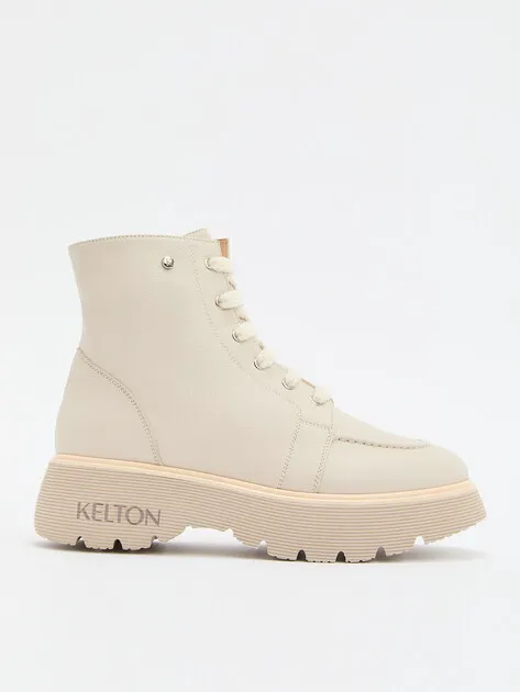 Ботинки Kelton из натуральной кожи, бежевый, арт. 69172
