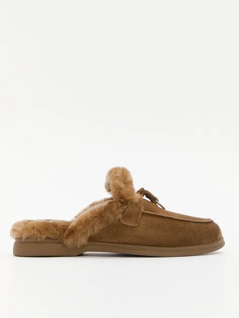 Женская обувь Tendance из натуральной замши с мехом, коричневый, арт. YS-2299A-225X