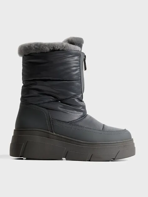 Ботинки Tendance из комбинации кожи и текстиля, серый, арт. AJ1496-7-4