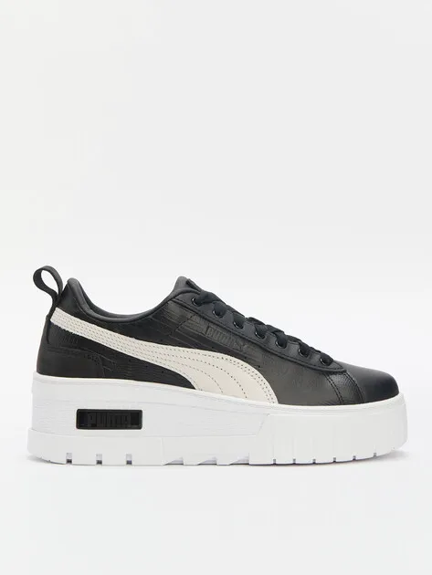 Кроссовки Puma из натуральной кожи и нубука, черный, арт. 74958