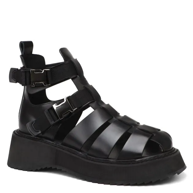 Сандалии Tendance из кожи и текстиля, черный, арт. MJ-928-01