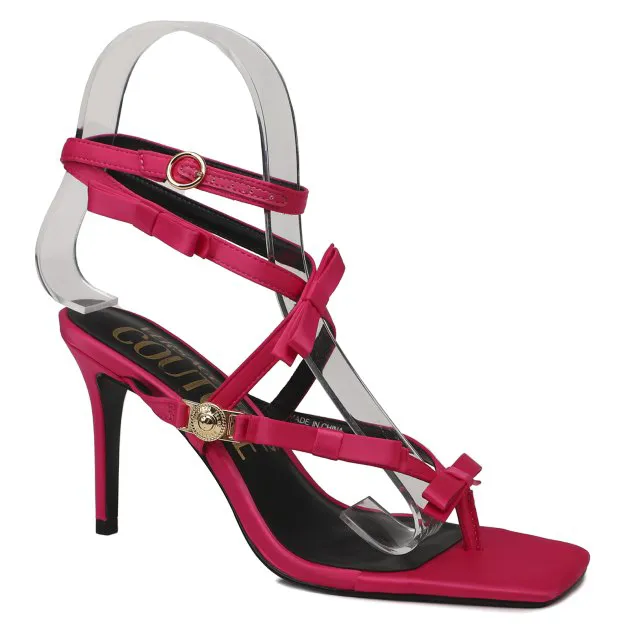 Босоножки Versace Jeans Couture из сатина, розовый, арт. 76205