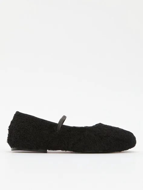 Балетки Tendance из меха, черный, арт. 77666