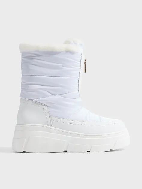 Ботинки Tendance из кожи и текстиля, белый, арт. 77979