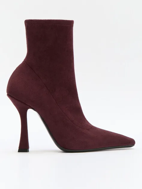 Ботильоны Casadei из искусственной замши, бордовый, арт. 79633